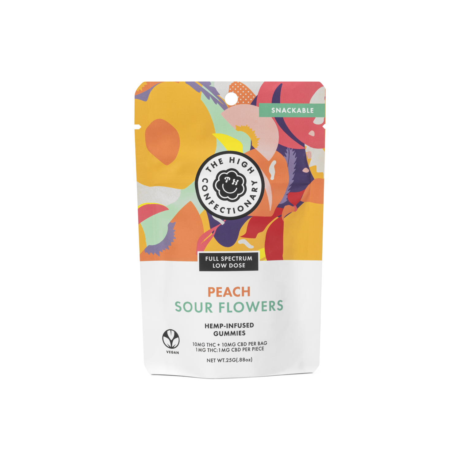 Peach Sour Flowers Gummies