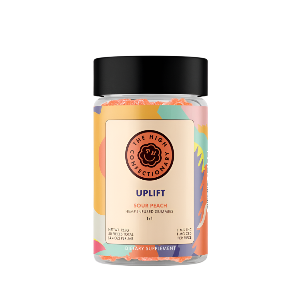 Peach Sour Gummies – Uplifting & Blissful THC+CBD Experience