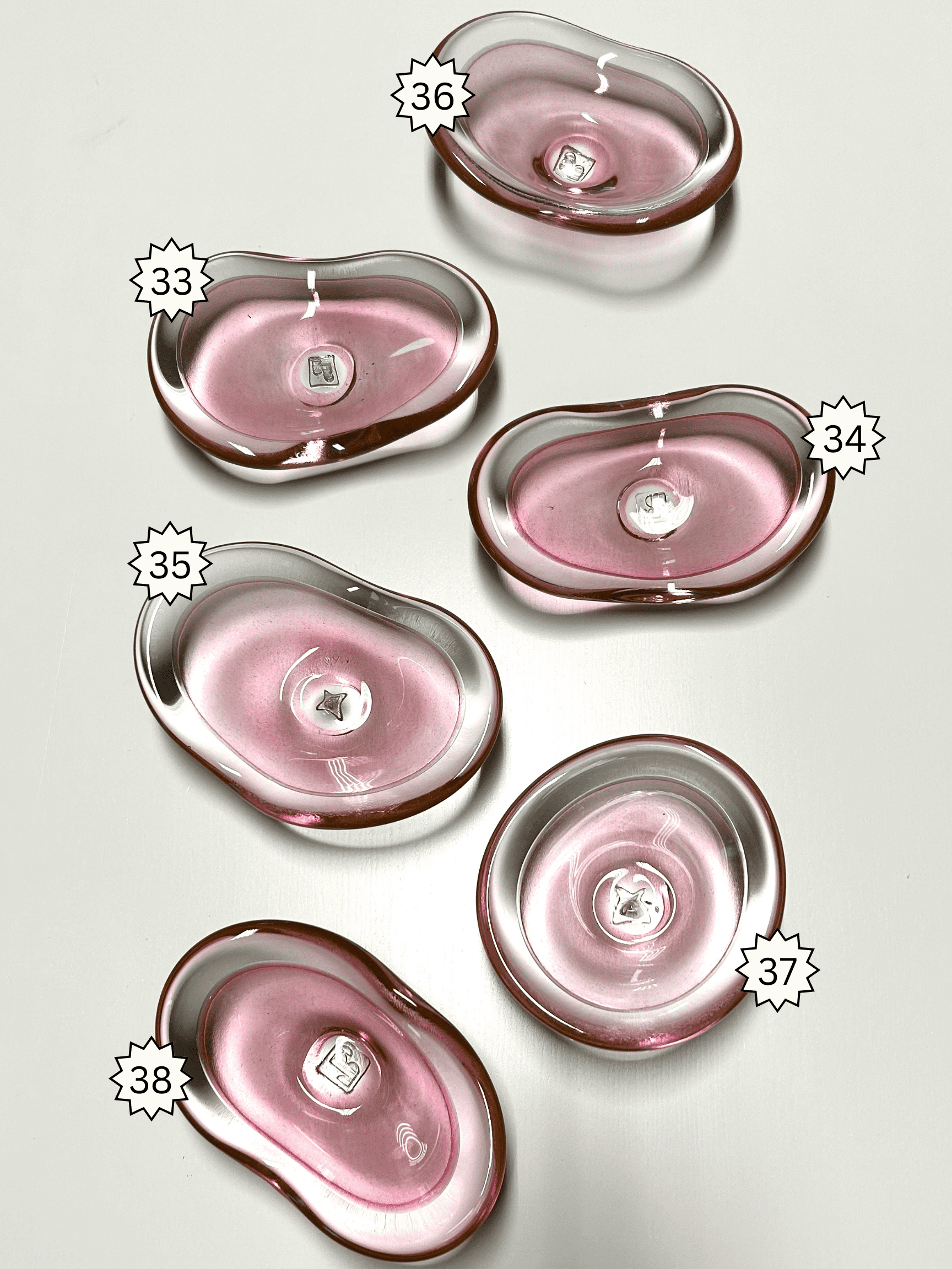 Hand Crafted Glass Bowl - Rose